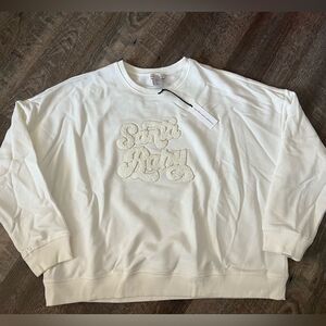 Cupcakes and Cashmere "Santa Baby" Ivory Sweatshirt-Size XL